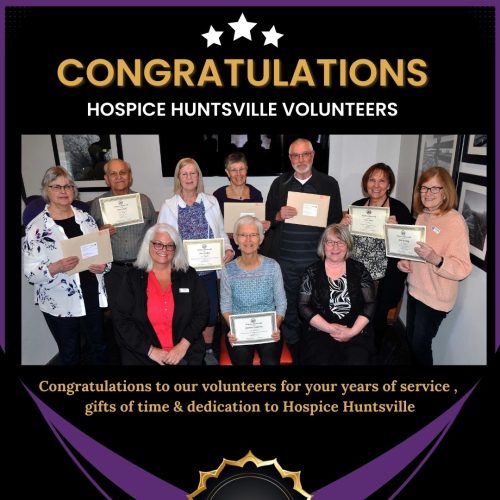 Hospice Huntsville Volunteer Appreciation_Certificate Photo